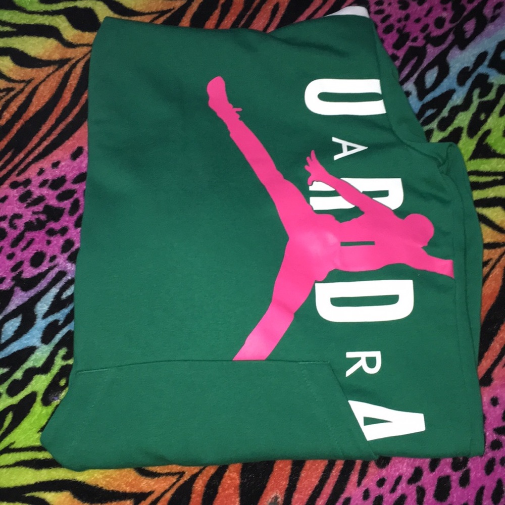 Jordan Green and Pink Men's Sweater